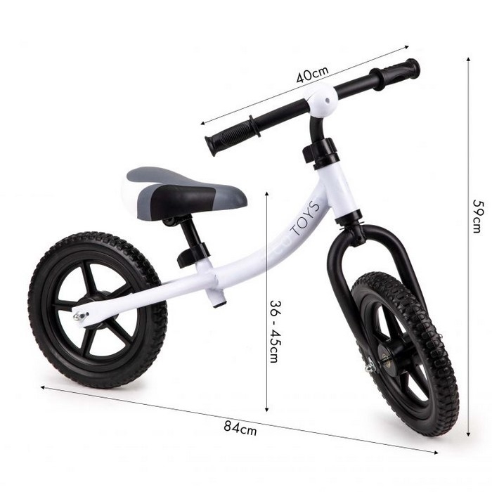 Bicicleta fara pedale Ecotoys BW112 - Negru