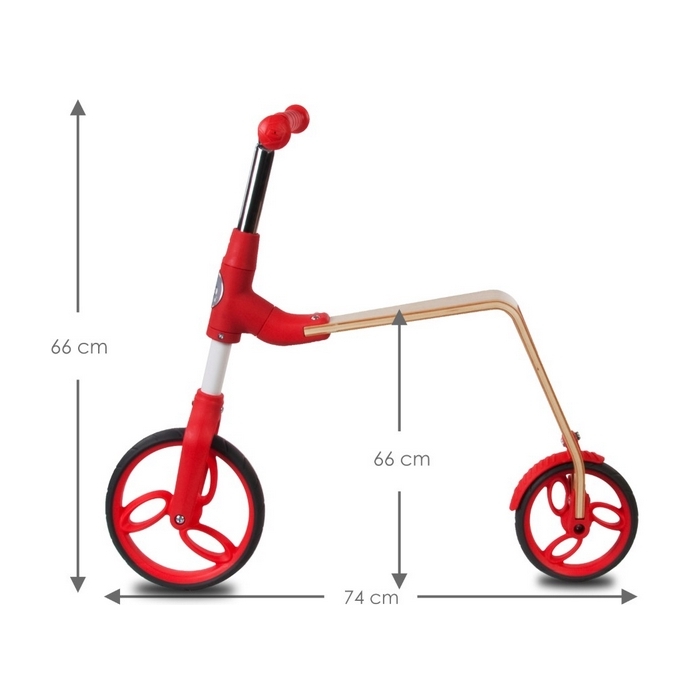 Bicicleta fara pedale/trotineta Sun Baby 006 EVO 360 Red 