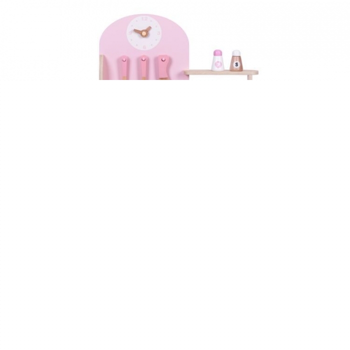 Bucatarie din lemn pentru copii cu accesorii, 48 x 26 x 76.5 cm, Ecotoys HM232570