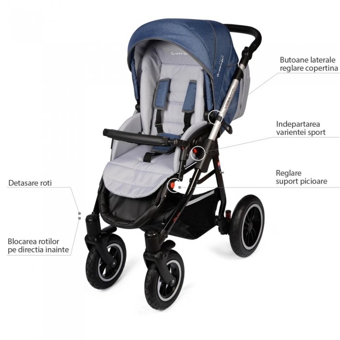 Carucior VESSANTI Crooner Prestige 2 in 1 - Blue