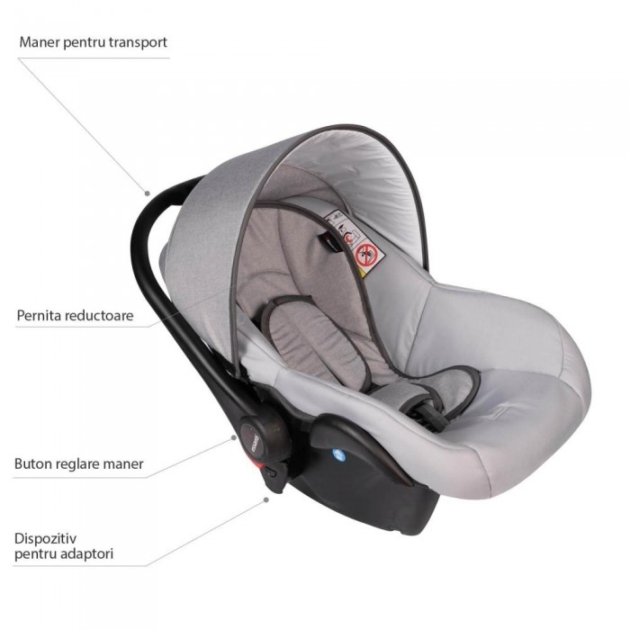 Carucior VESSANTI Crooner Prestige 3 in 1 - Light Gray
