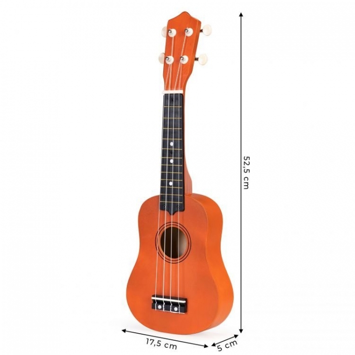 Chitara din lemn pentru copii Ecotoys MF019E Brown
