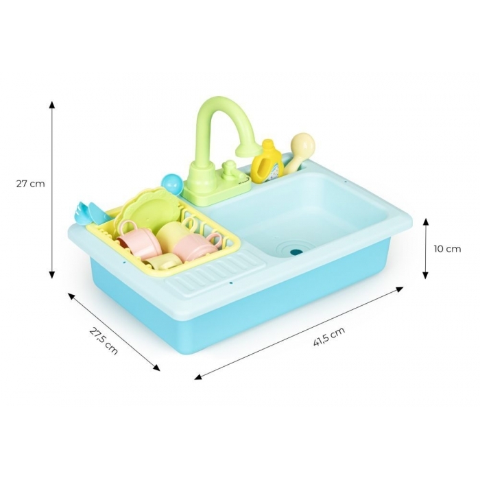 Chiuveta pentru copii cu 12 accesorii incluse Ecotoys HC485048
