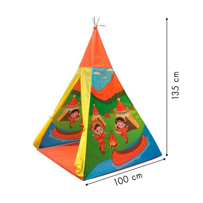 Cort indian teepee de joaca pentru copii, tip wigwam