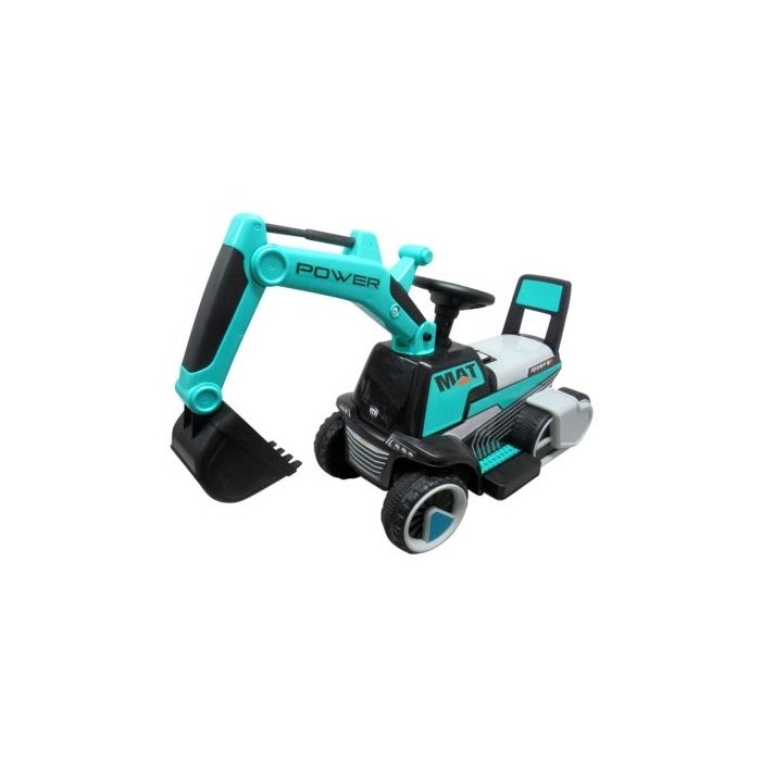 Excavator electric pe baterie cu muzica si lumini LED C3 R-Sport - Albastru