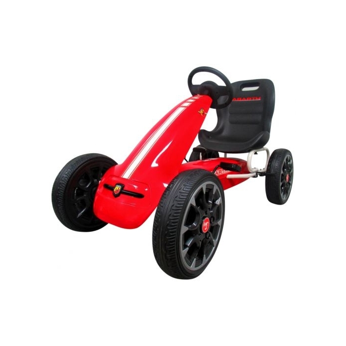 Kart cu pedale ABARTH, 3-7 ani, roti din spuma EVA, G6 R-Sport - Rosu