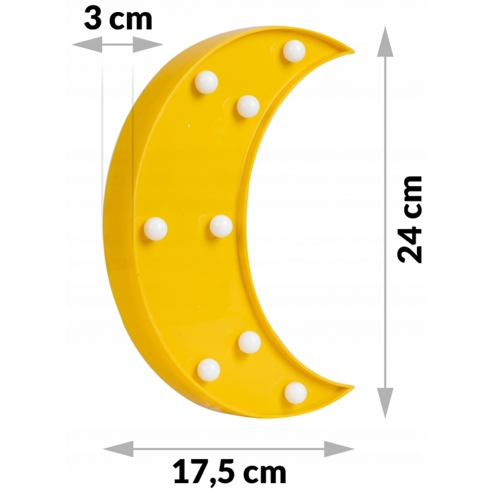 Lampa de veghe in forma de semiluna Nukido 740920 - Galben