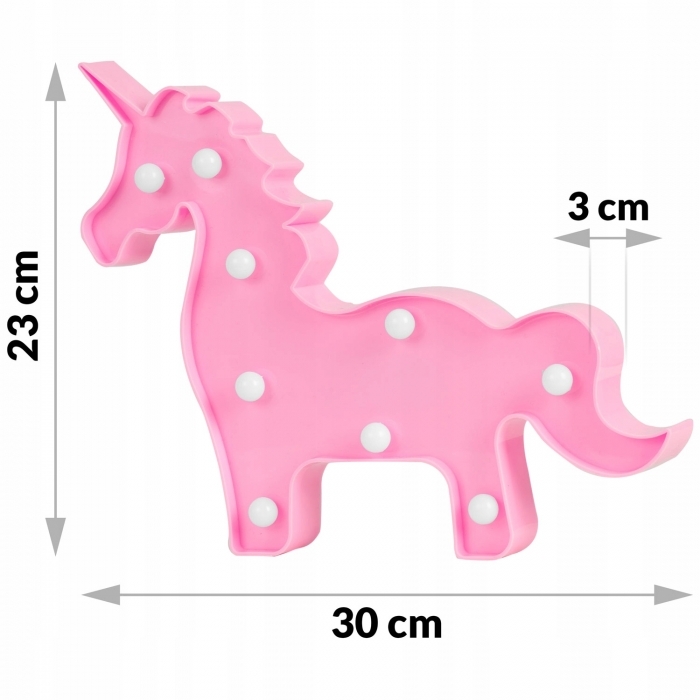 Lampa de veghe in forma de unicorn Ricokids 740902 - Roz