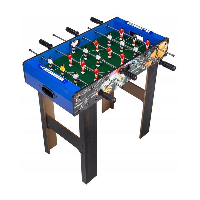 Masa de fotbal din lemn 69 x 37 x 66 cm Ecotoys - Albastru