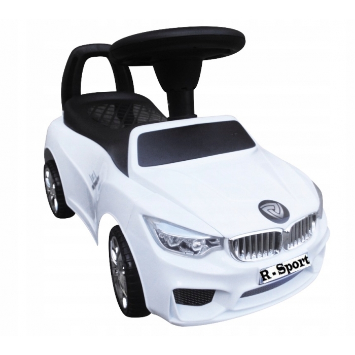 Masinuta de impins cu lumini si claxon J6 R-Sport - Alb