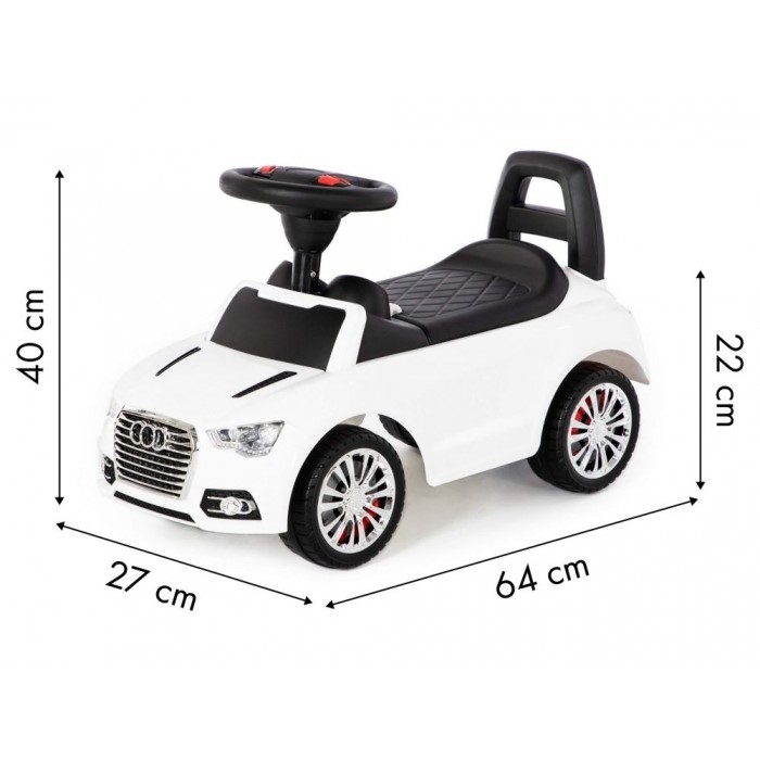 Masinuta de impins SuperCar cu panou de muzica 84552 - Alb