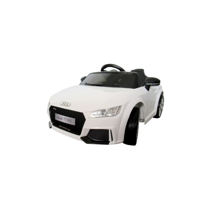 Masinuta electrica cu telecomanda, roti EVA, scaun piele Audi TT R-Sport - Alb