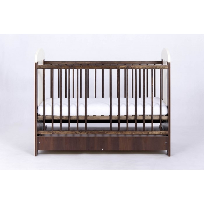 Patut Drewex Bear cu sertar - Wenge + Saltea Cocos 12 cm