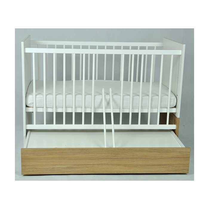 Patut Drewex New York cu sertar - Alb + Saltea Cocos 10 Cm