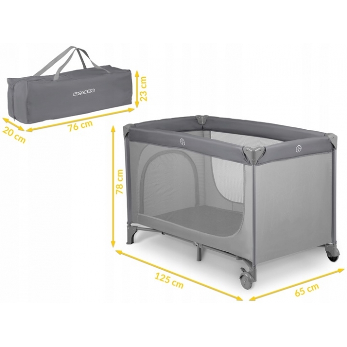 Patut pliabil Ricokids RK-240 Gri 