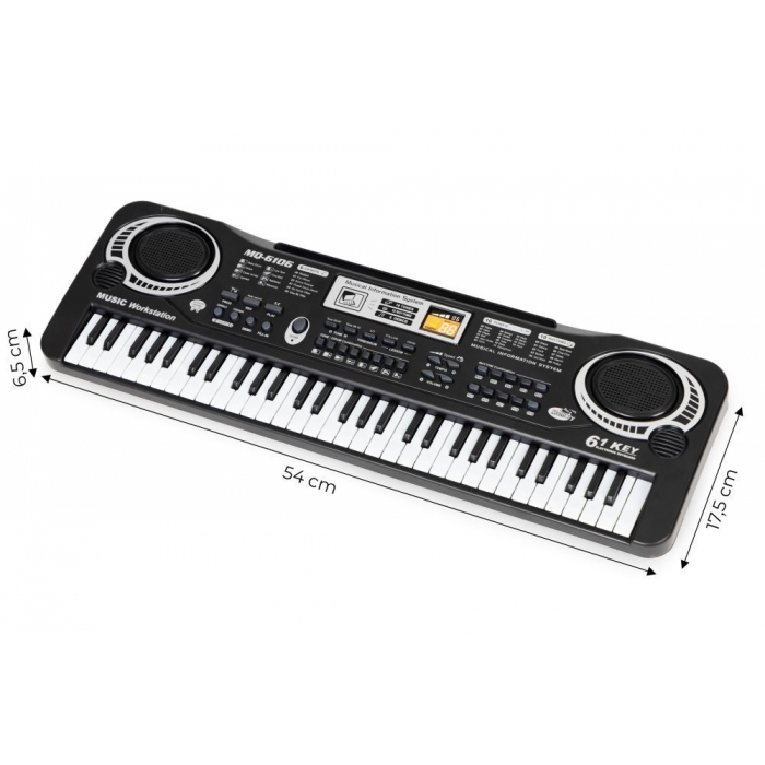 Pian electric pentru copii cu microfon Ecotoys HC158194