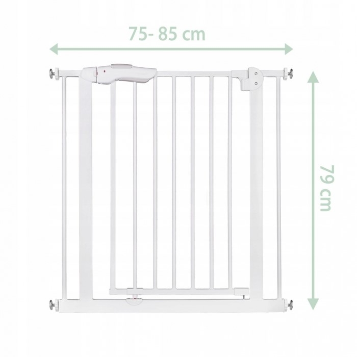 Poarta siguranta 75-85 cm Ricokids 7409 - Alb