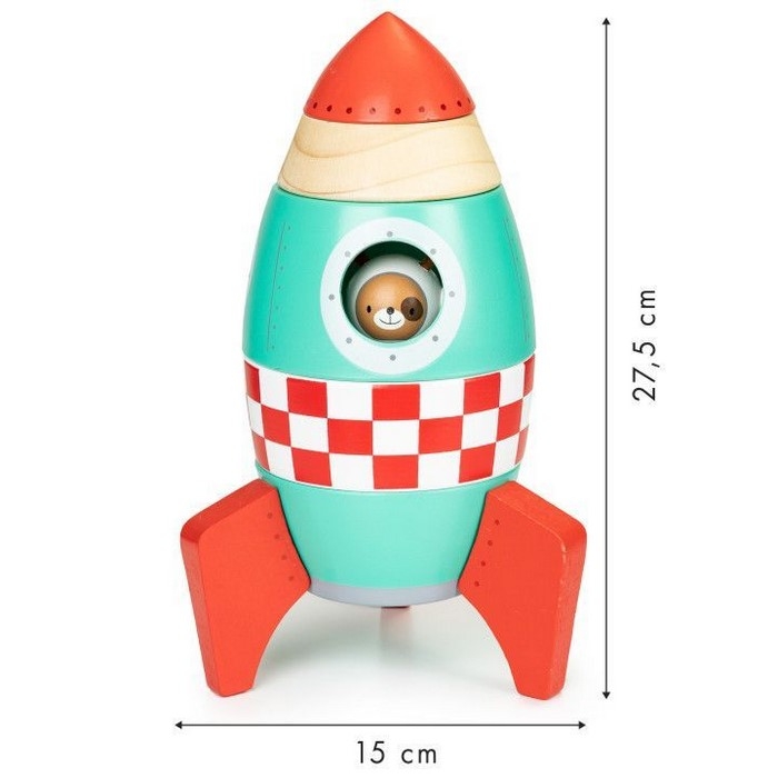 Racheta din lemn Ecotoys 1096