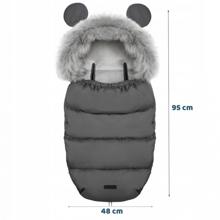 Sac de dormit Ricokids 95 x 48 cm Ricokids Elmi 720001 - Gri inchis