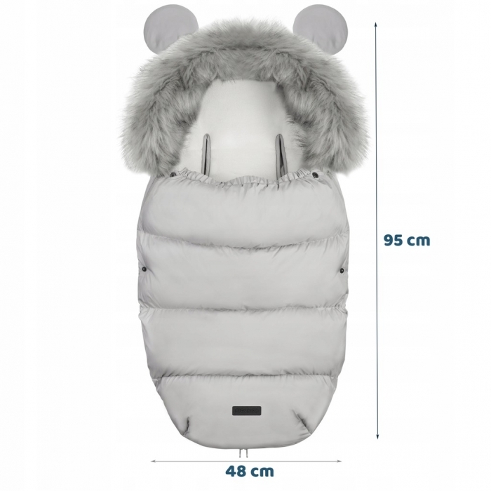Sac de dormit Ricokids 95 x 48 cm Ricokids Elmi 720002 - Gri deschis