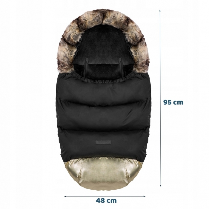 Sac de dormit Ricokids 95 x 48 cm Ricokids Elmi 720013 - Negru cu auriu