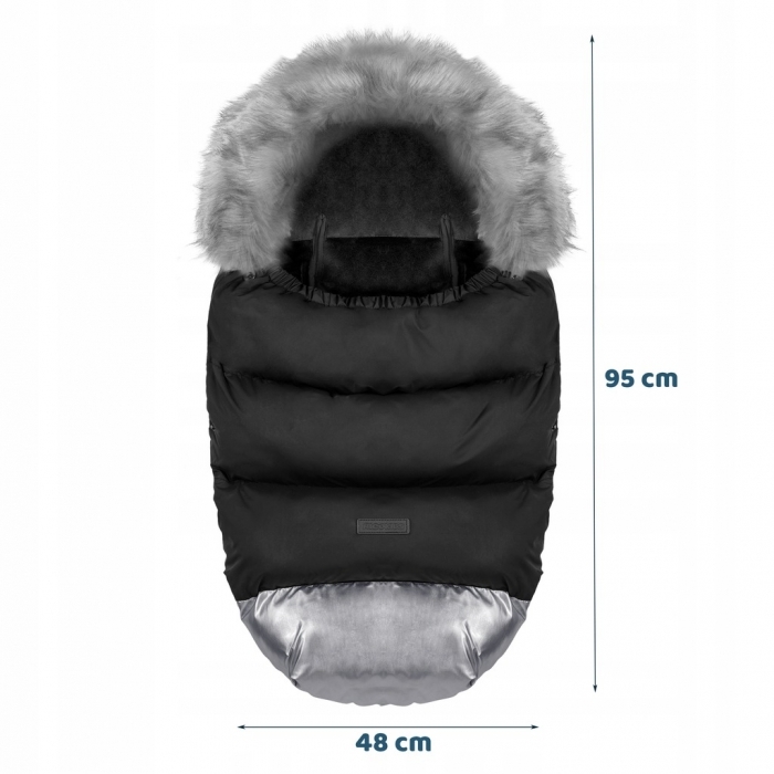 Sac de dormit Ricokids 95 x 48 cm Ricokids Elmi 720014 - Negru cu argintiu