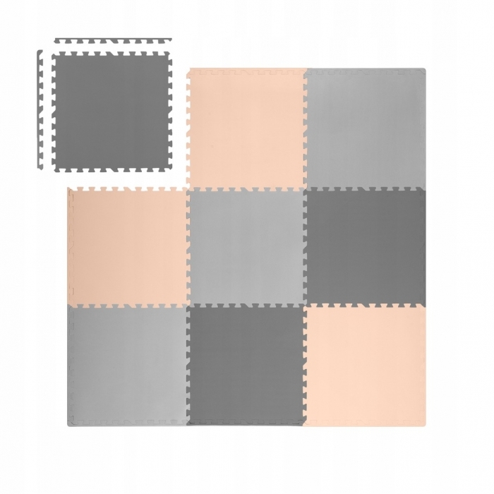 Salteluta de joaca 180 X 180 cm Ricokids 7500 - Gri cu bej