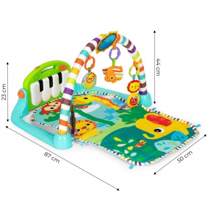 Salteluta de joaca pentru copii cu pian si jucarii Ecotoys JJ8843