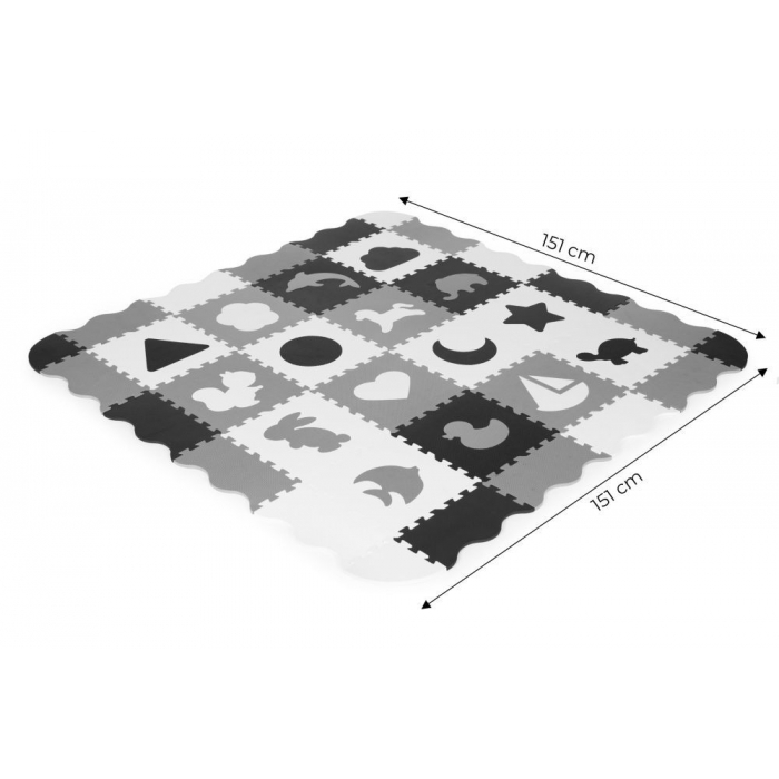 Salteluta de joaca tip puzzle cu pereti, 36 elemente, Ecotoys ECOEVA012