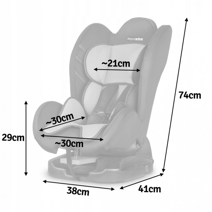 Scaun auto 0-25 Kg Ricokids Sorino - Rosu