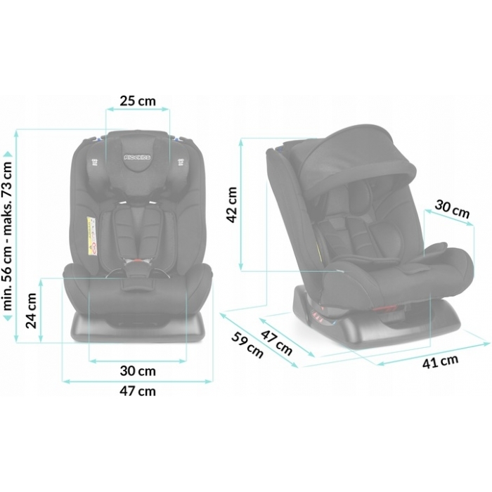 Scaun auto 0-36 kg Ricokids Luco - Negru