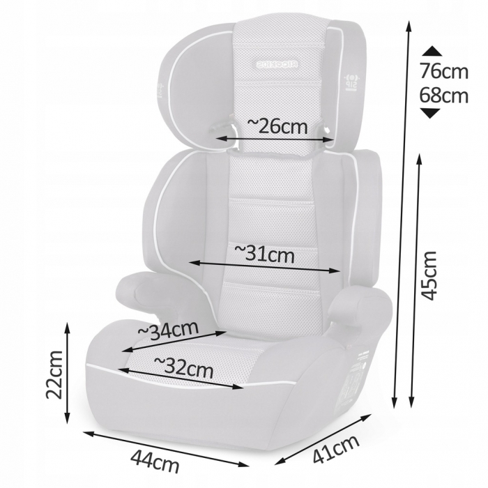 Scaun auto 15-36 kg Ricokids Sandro - Albastru deschis
