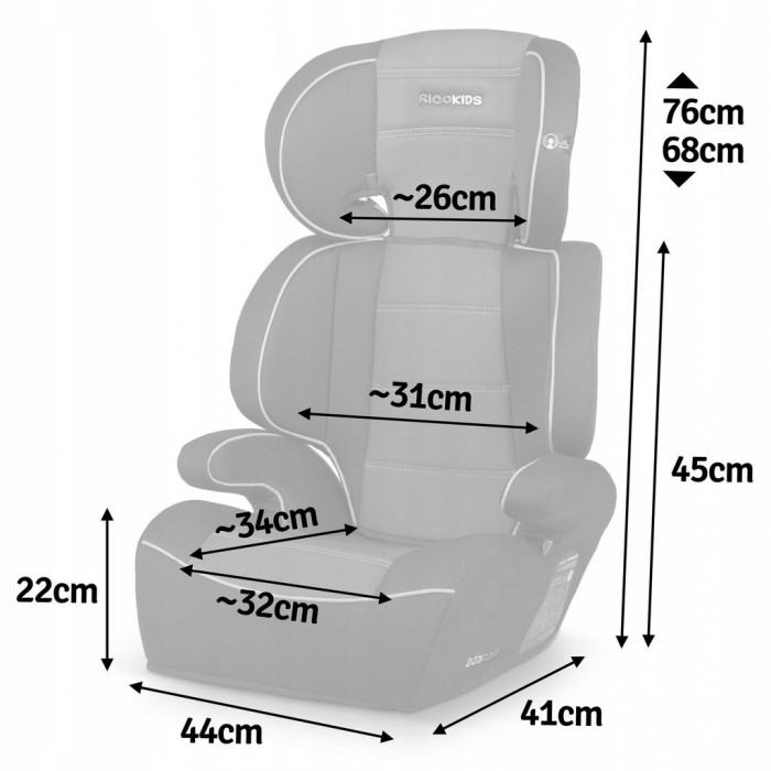 Scaun auto 15-36 Kg Ricokids Sandro - Albastru