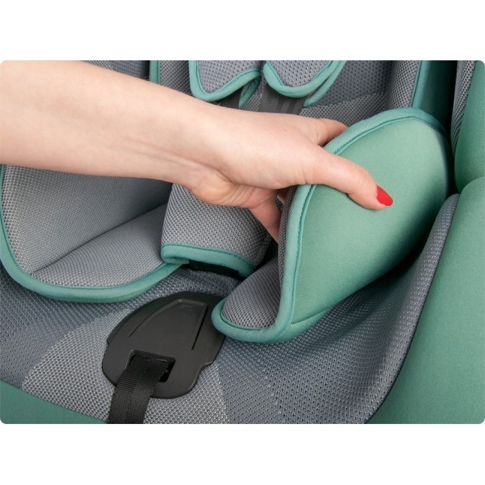 Scaun auto 9-36 Kg cu ISOFIX Ricokids Qway - Turcoaz - Gri