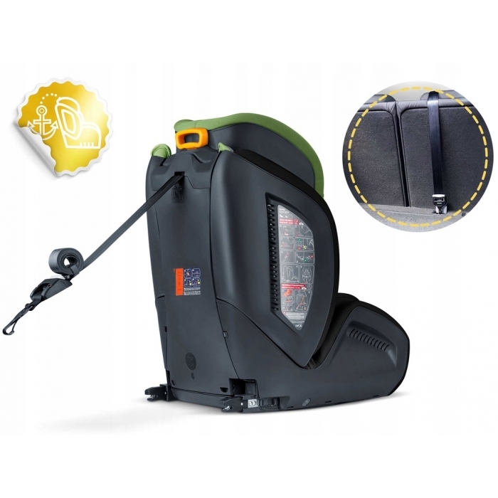 Scaun auto 9-36 Kg cu ISOFIX Ricokids Qway - Verde - Gri