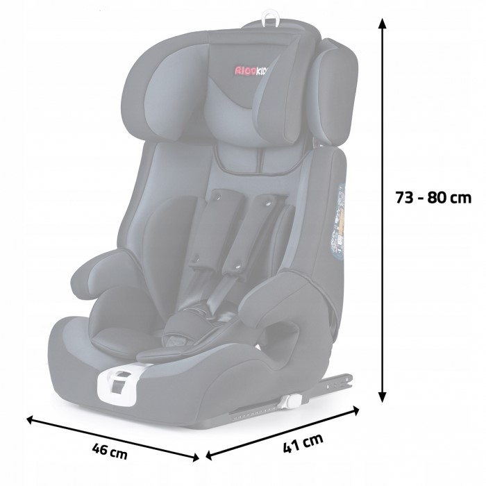 Scaun auto 9-36 Kg cu ISOFIX Ricokids Zebo - Graphite