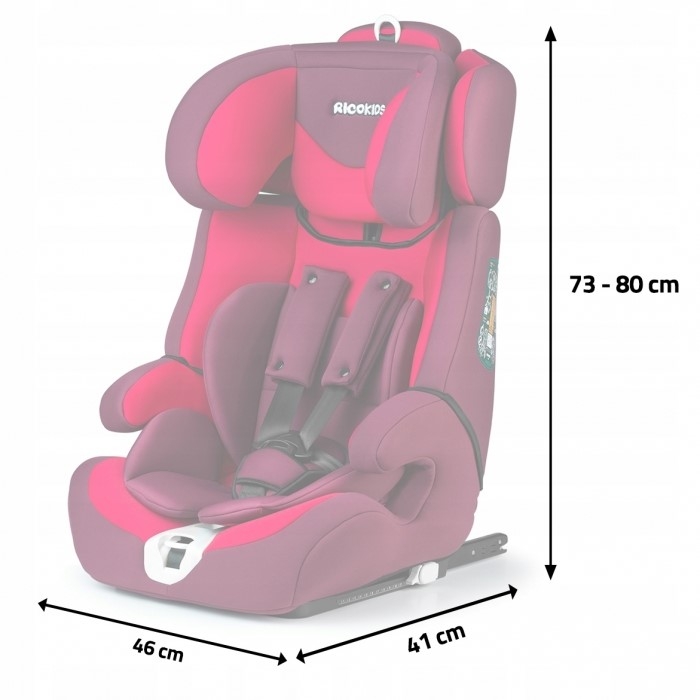 Scaun auto 9-36 Kg cu ISOFIX Ricokids Zebo - Rosu