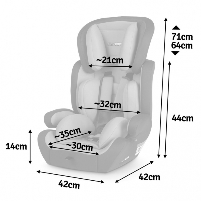 Scaun auto 9-36 kg Ricokids Massi - Violet