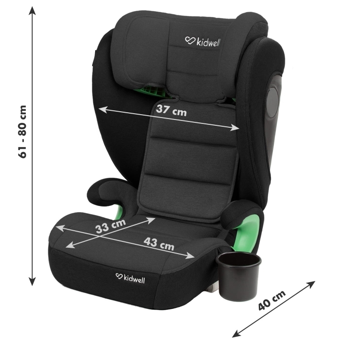 Scaun auto cu Isofix 15-36 Kg Kidwell Weston - Grey Black