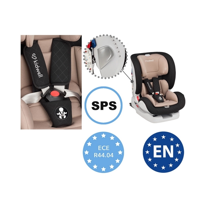 Scaun auto Kidwell Isofix Spot 0-36 Kg Black - Beige