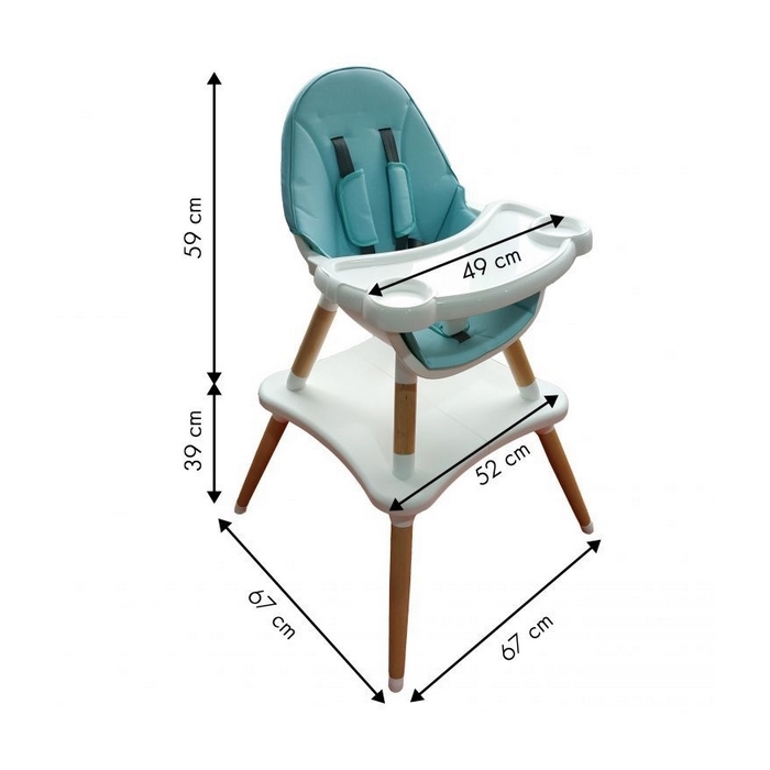 Scaun de masa 2 in 1 Ecotoys B0017-6B - Albastru