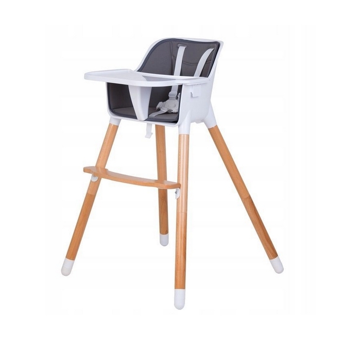 Scaun de masa 2 in 1 Ecotoys DBC01 - Gri cu Natur