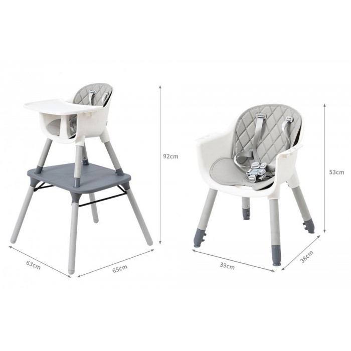 Scaun de masa 3 in 1 Ecotoys HC-435 - Gri