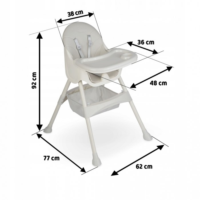 Scaun de masa 3 in 1 Ricokids Milo - Verde
