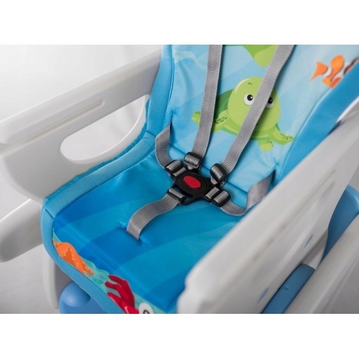 Scaun de masa 3 in 1 Ricokids Teri - Albastru - Gri