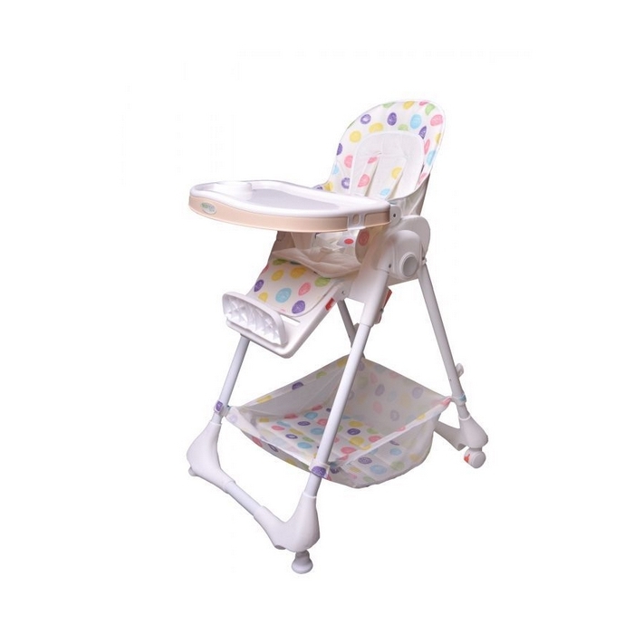 Scaun de masa Ecotoys – Alb cu buline