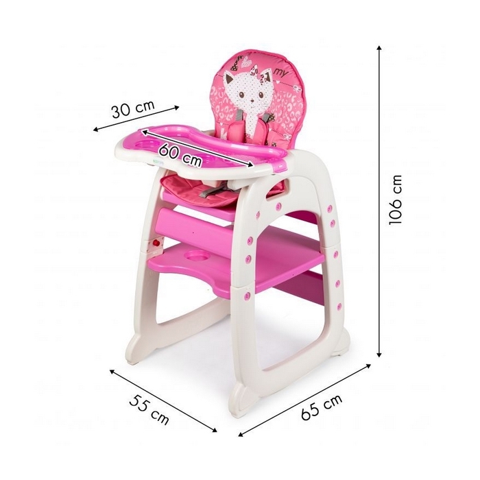 Scaun de masa Ecotoys C-211 - Roz