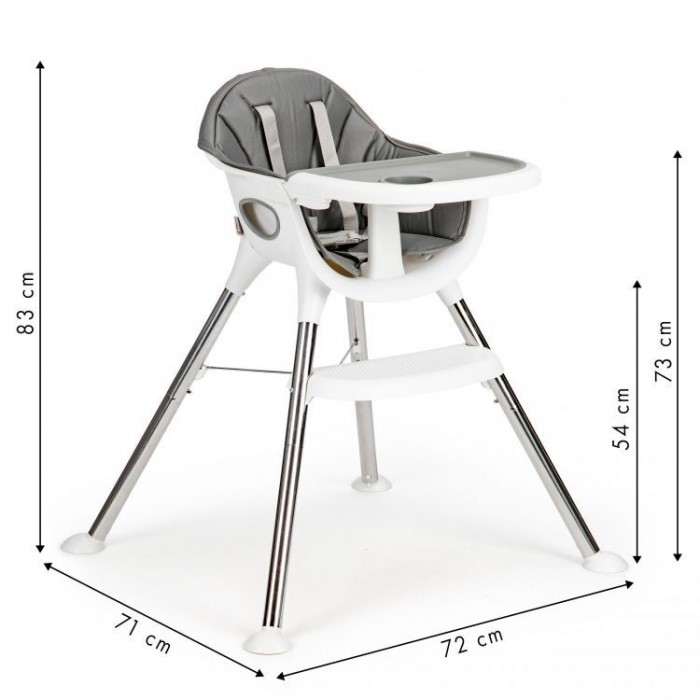 Scaun de masa Ecotoys DBC02 - Gri