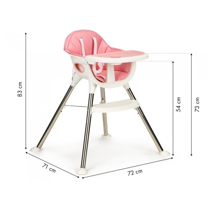 Scaun de masa Ecotoys DBC02 - Roz
