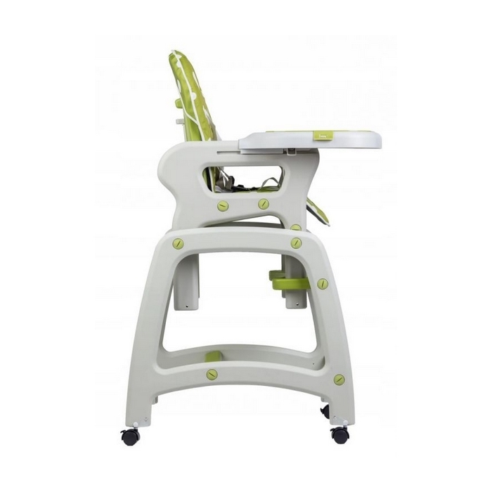 Scaun de masa multifunctional Ecotoys 2 in 1 verde cu buline